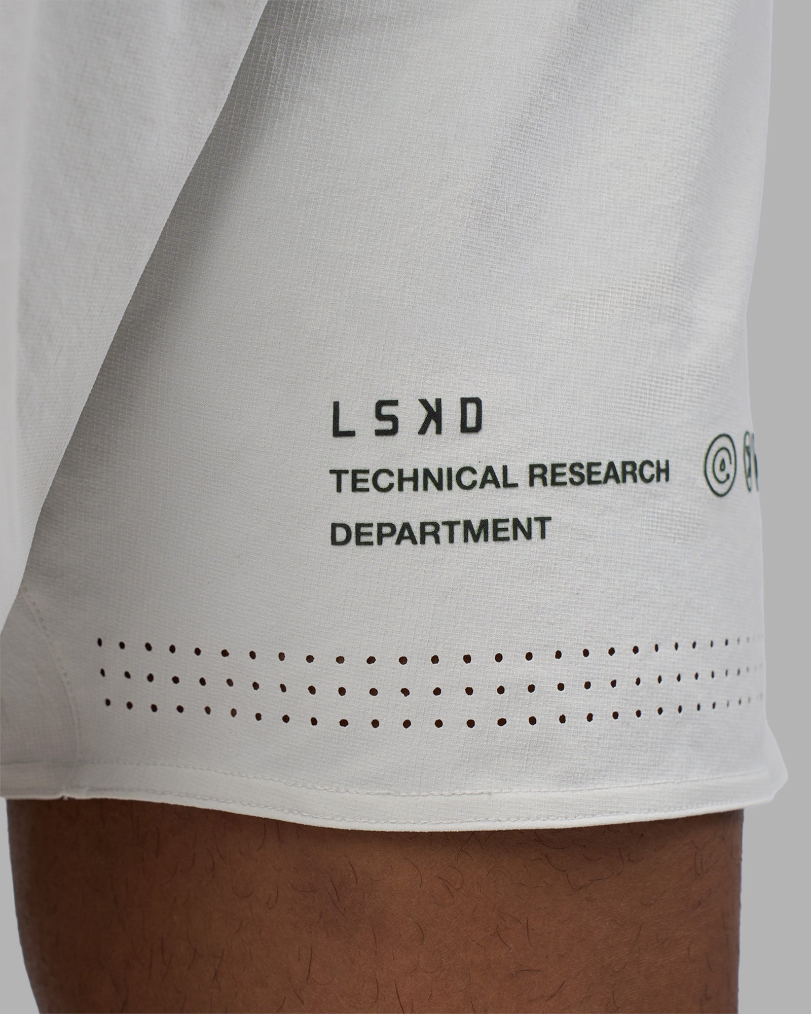 Man wearing Lift 6" Research Dep Performance Short - Digital Mist | Model:Xav | Size:L