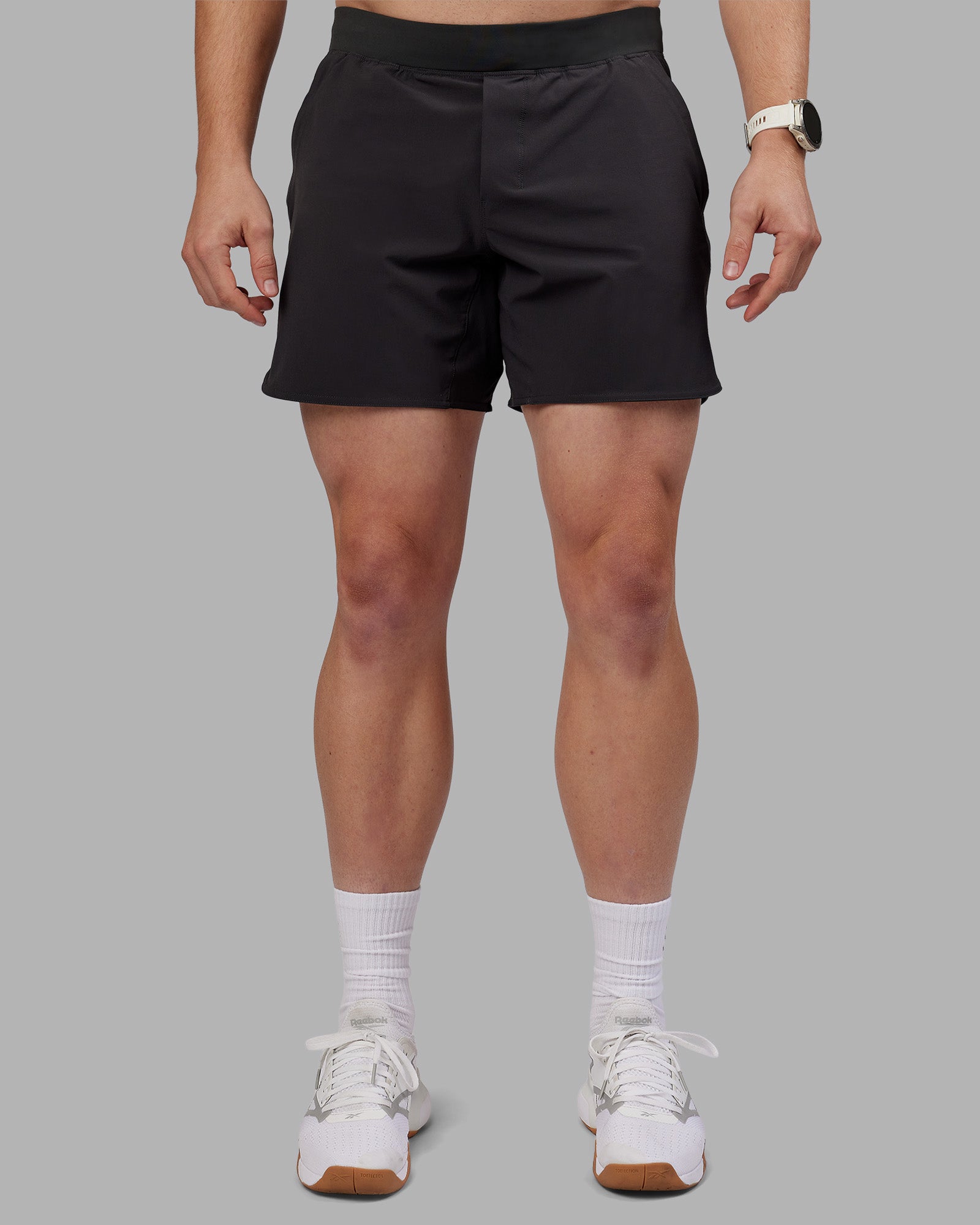 Man wearing Lift 6" Short - Pirate Black | Model:Tom | Size:L