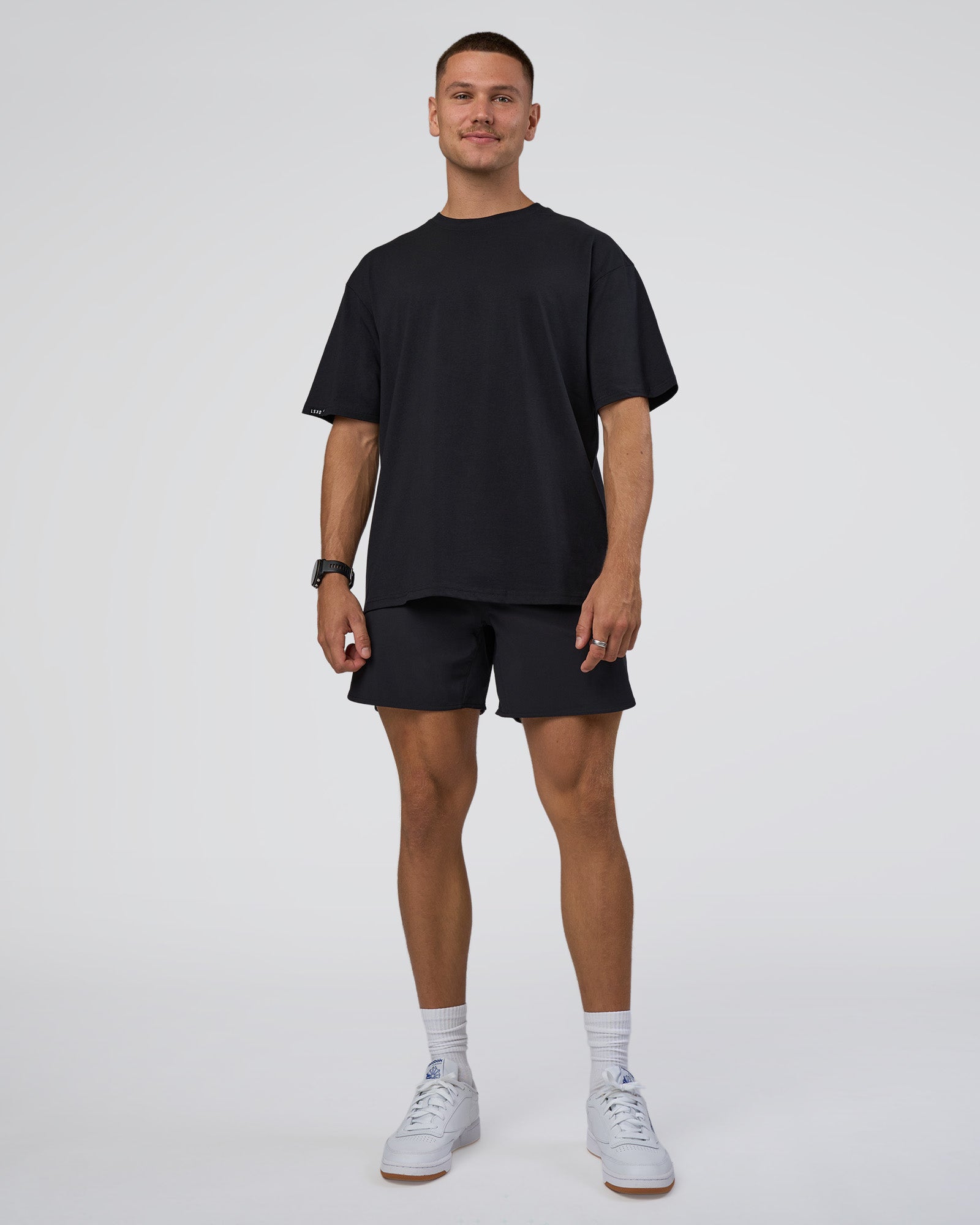 Unisex Lifting Club FLXCotton Tee Oversize - Black-White-Red