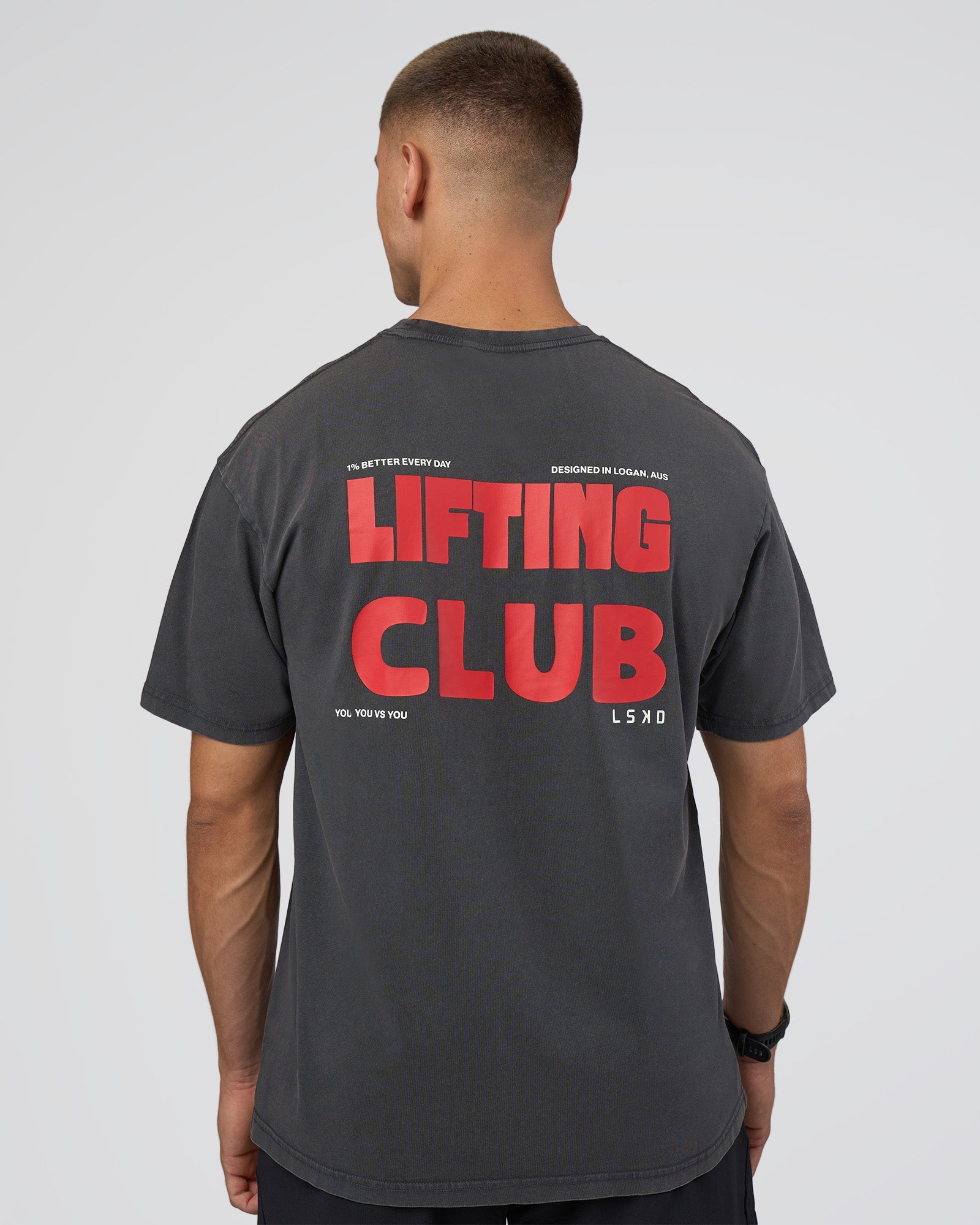 Lifting FLXCotton Oversized Tee - Black Washed-Flame | LSKD – LSKD US