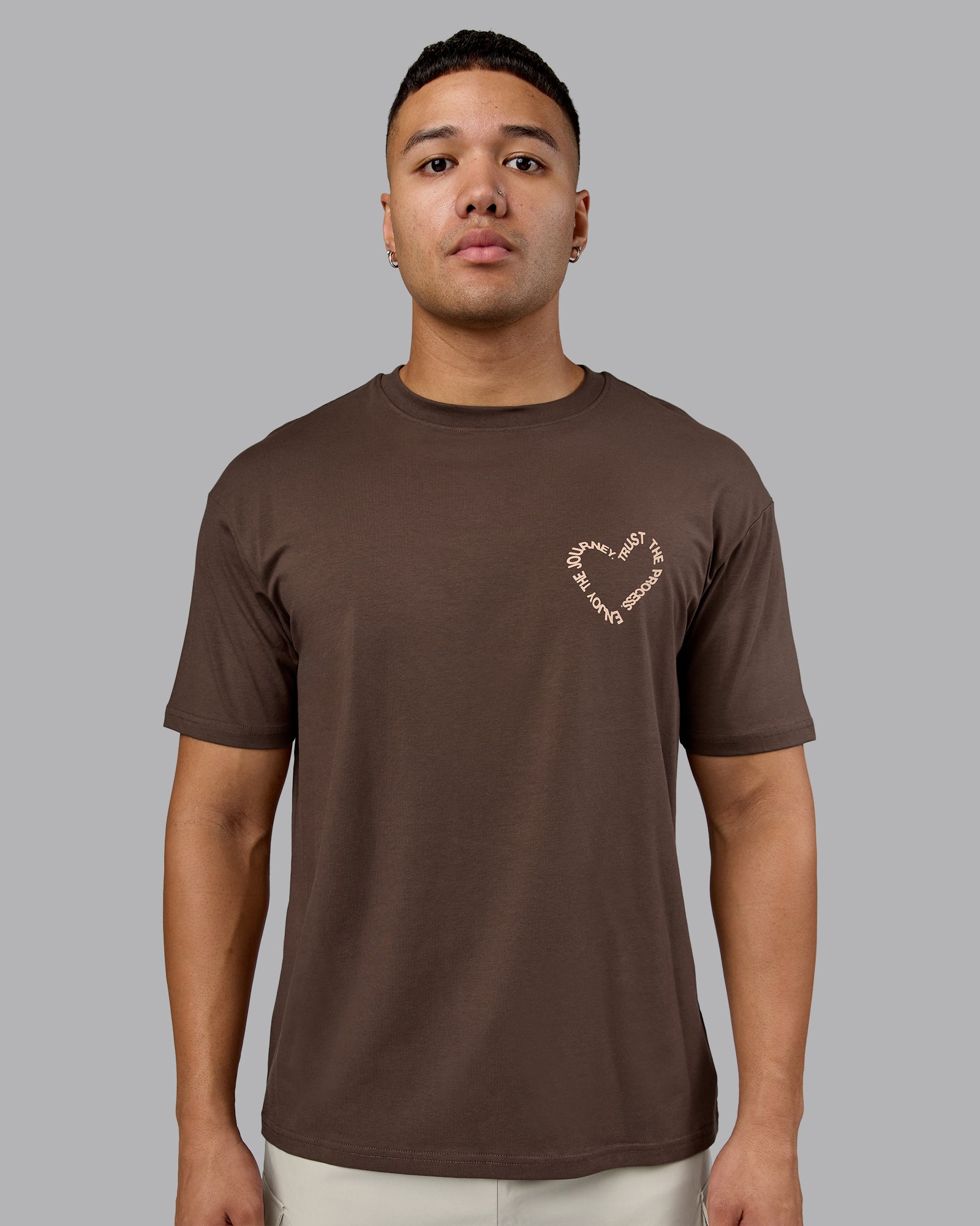 Love The Process Oversize Tee - Chocolate Martini-Warm Smoke