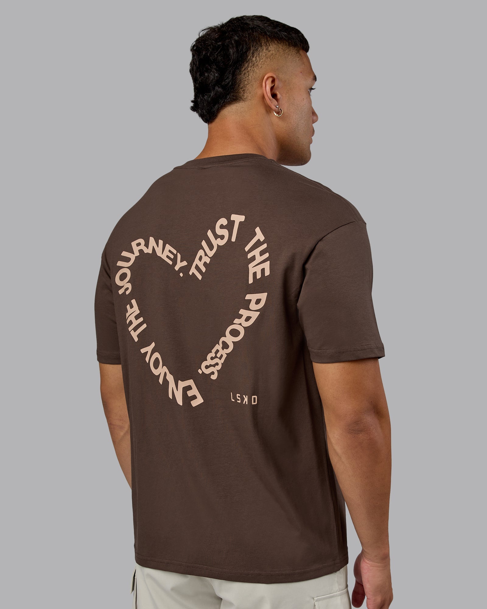 Love The Process Oversize Tee - Chocolate Martini-Warm Smoke