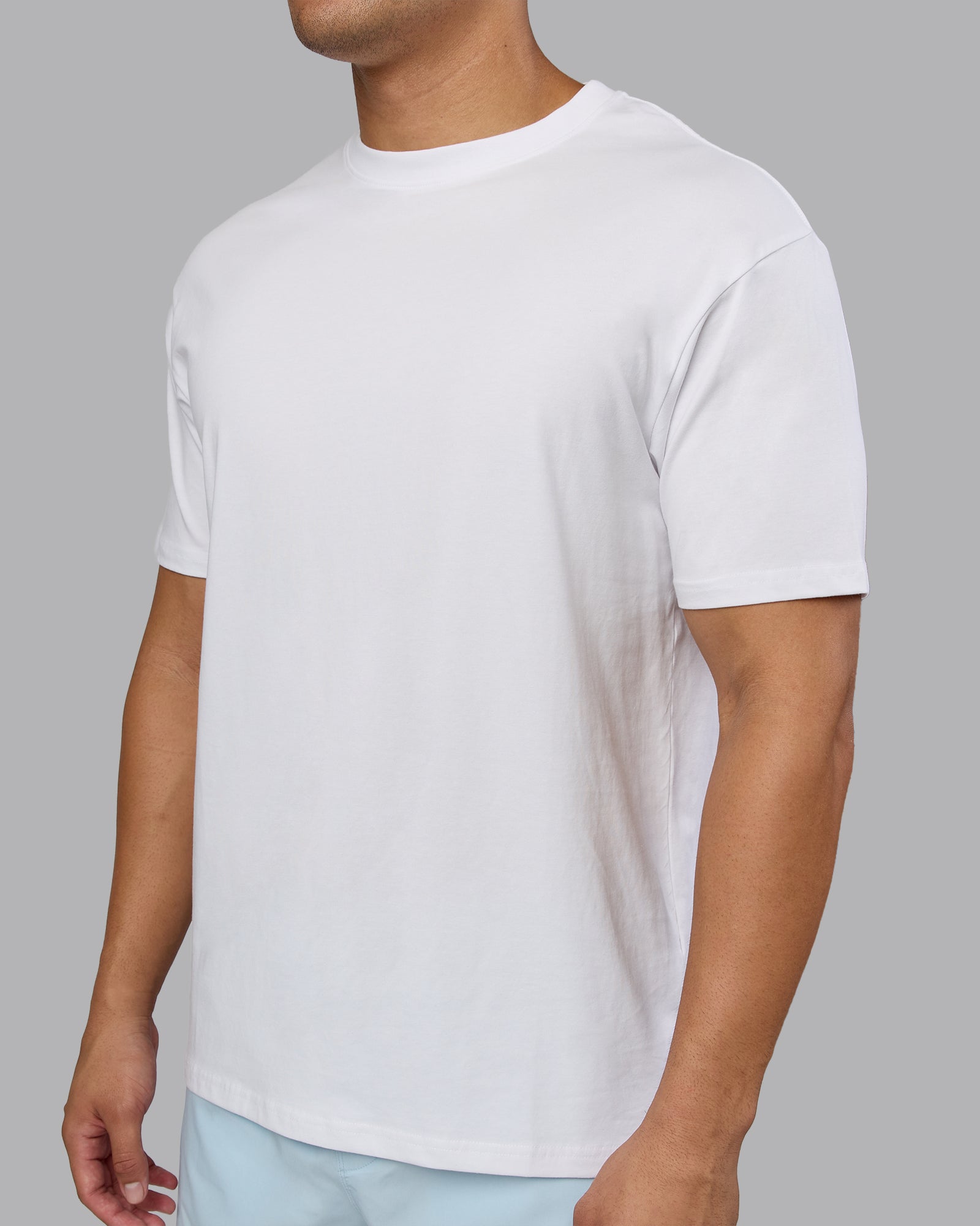 Love The Run FLXCotton Tee Oversize - White-Dark Moss | LSKD – LSKD US