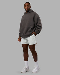 Man wearing MVP Oversized Hoodie - Dark Storm | Model:Sam | Size:L