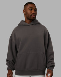 Man wearing MVP Oversized Hoodie - Dark Storm | Model:Sam | Size:L