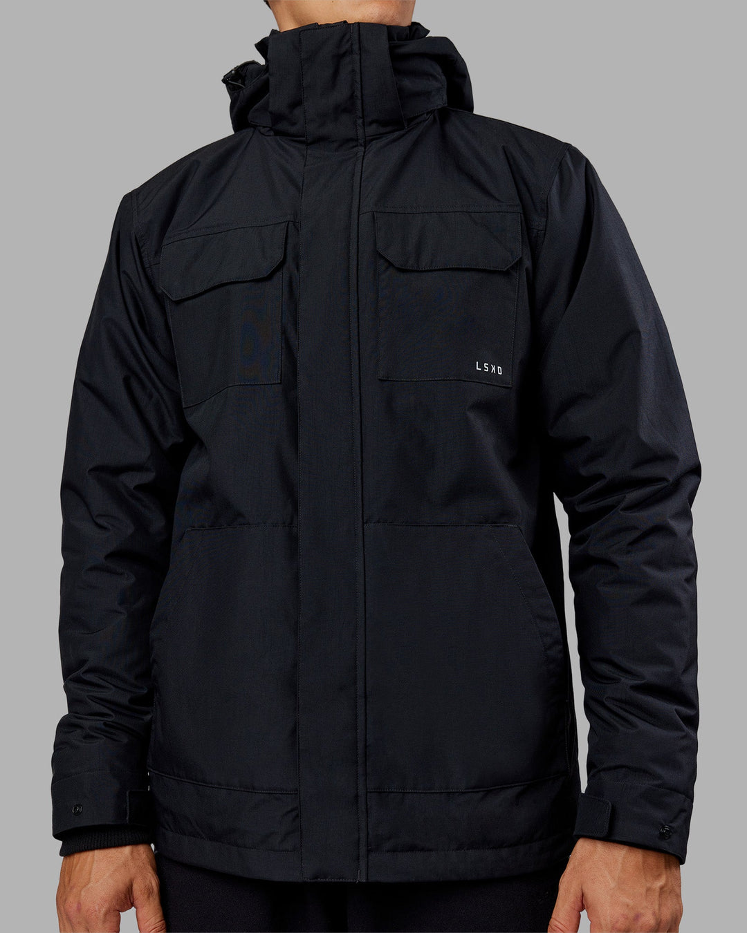 Man wearing Marshall 2.0 Jacket - Black | Model:Jackson | Size:L