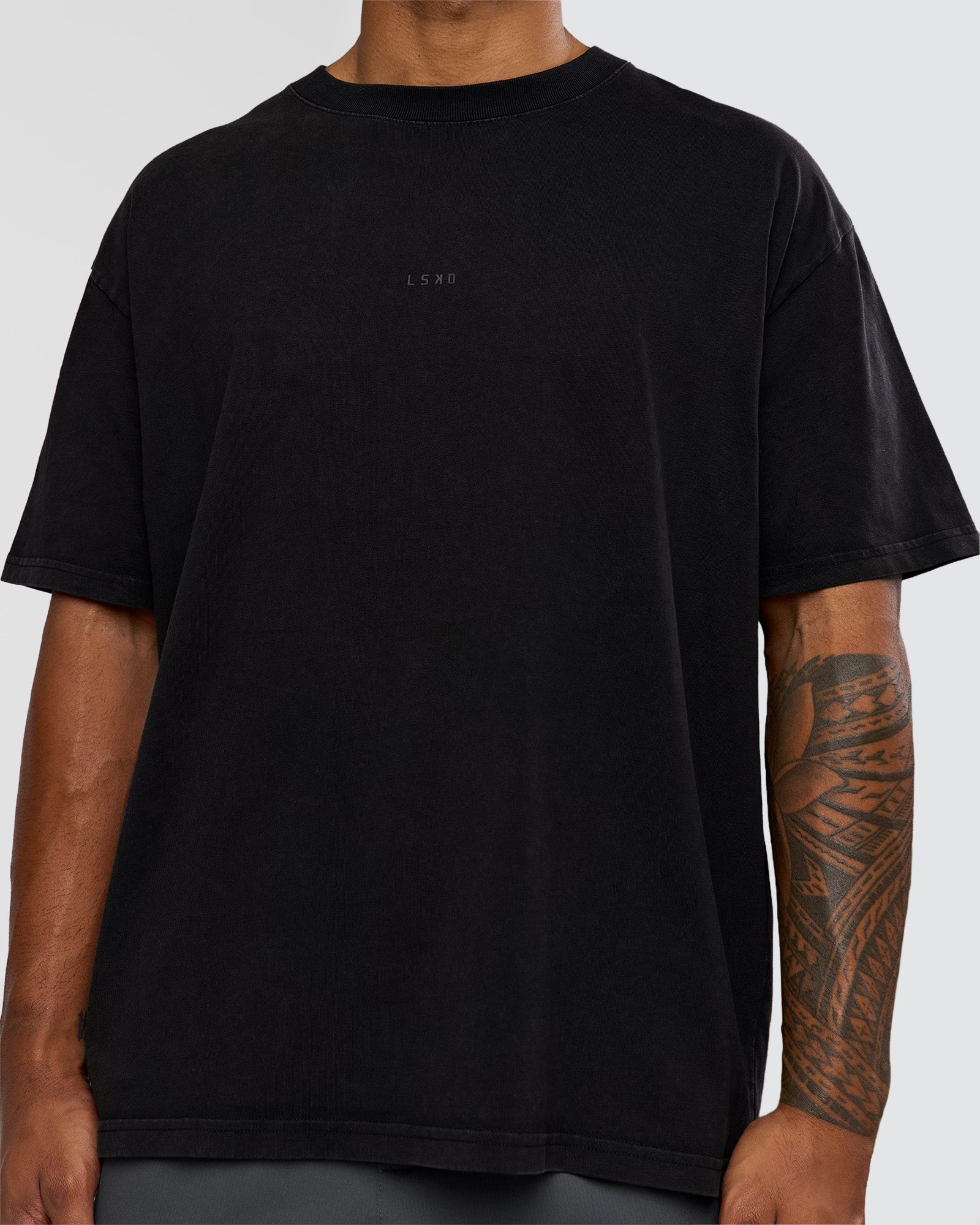 Memory in Motion Heavyweight Oversized Tee - Black Washed | LSKD