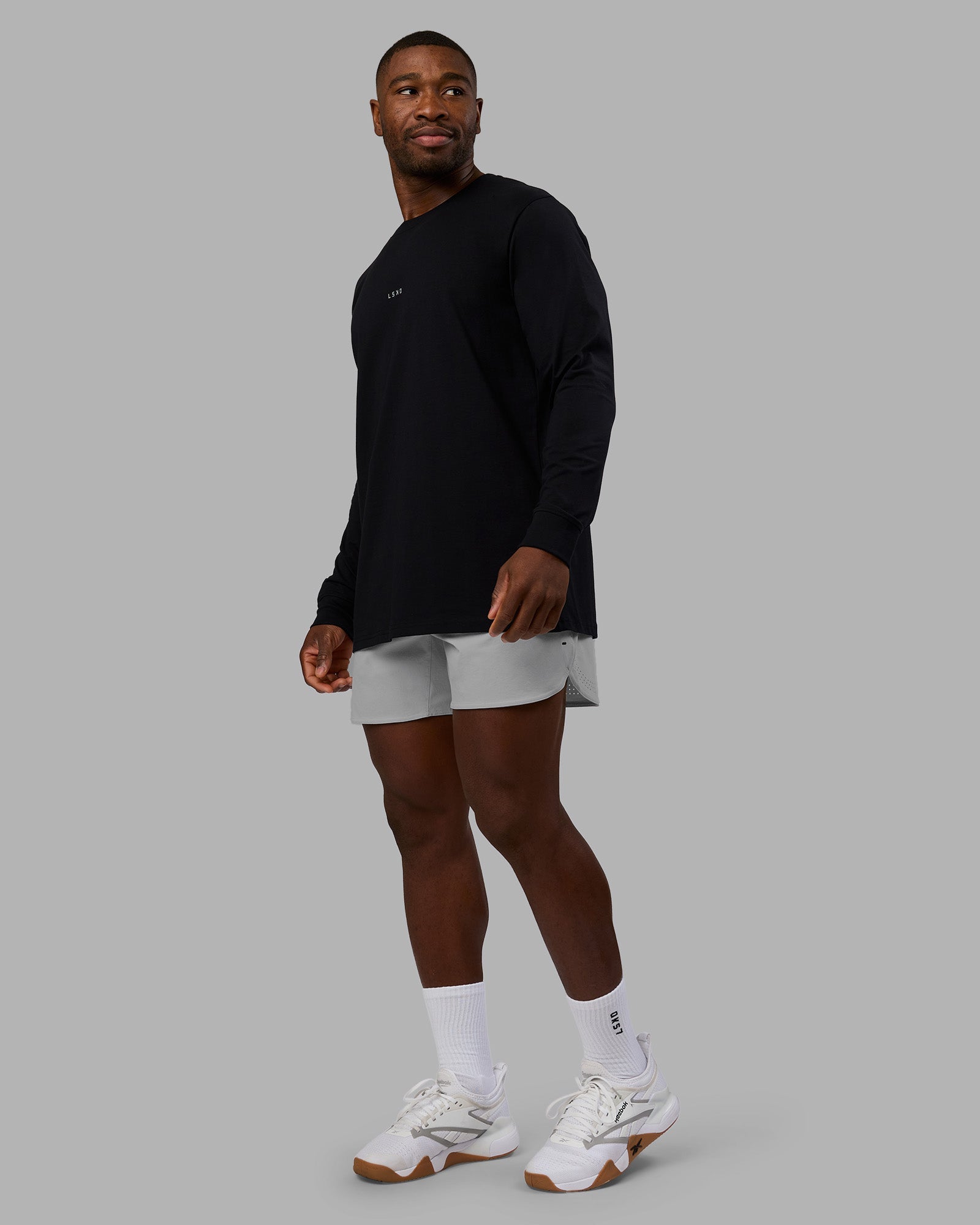 Base FLXCotton Long Sleeve Tee - Black | LSKD – LSKD US