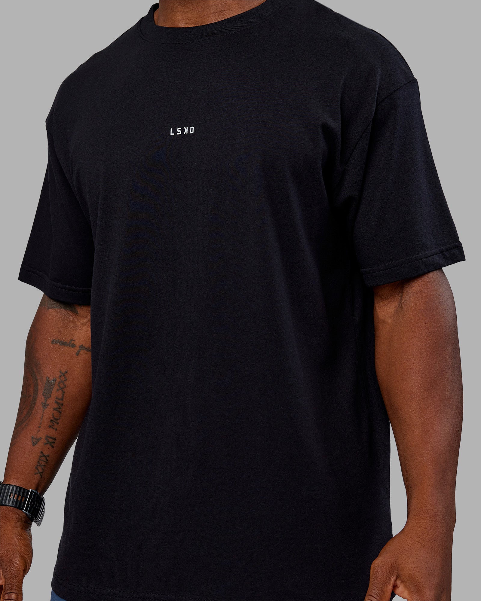 Base FLXCotton Tee Oversized - Black | LSKD – LSKD US