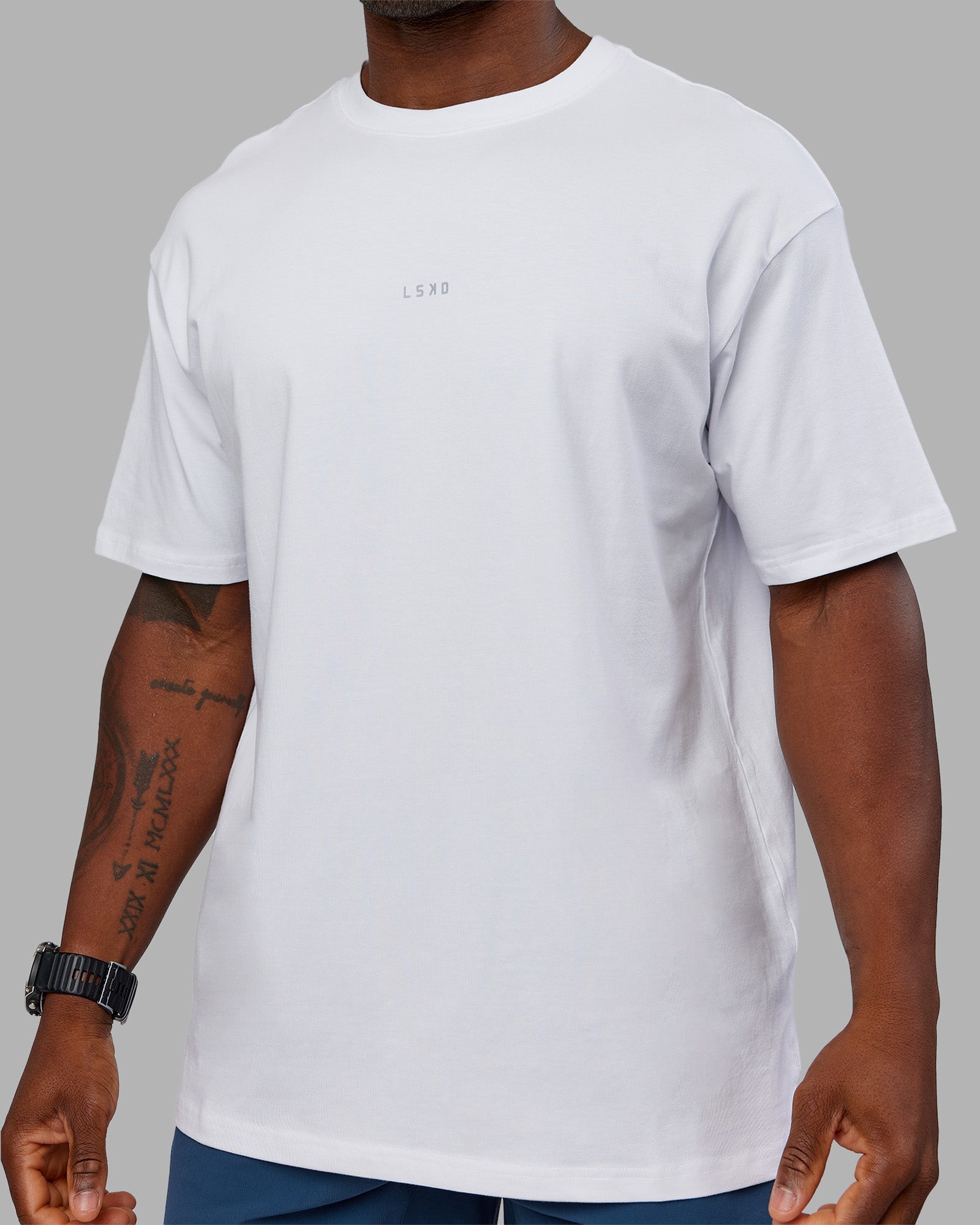 Base FLXCotton Tee Oversized - White | LSKD – LSKD US