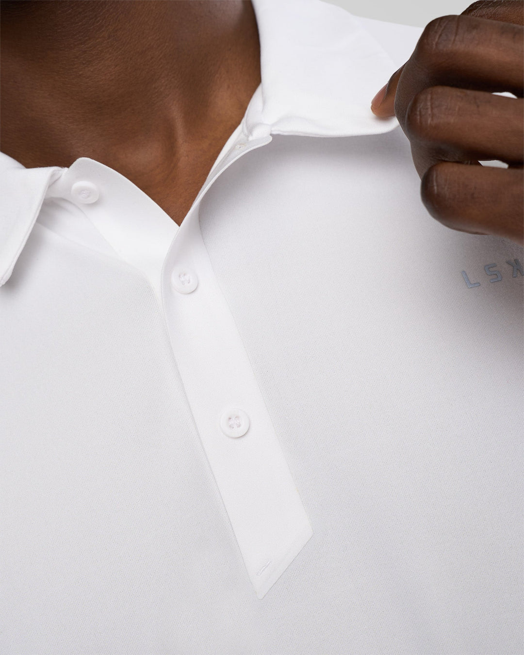 Man wearing Drive Polo - White | Model:Paabio | Size:L