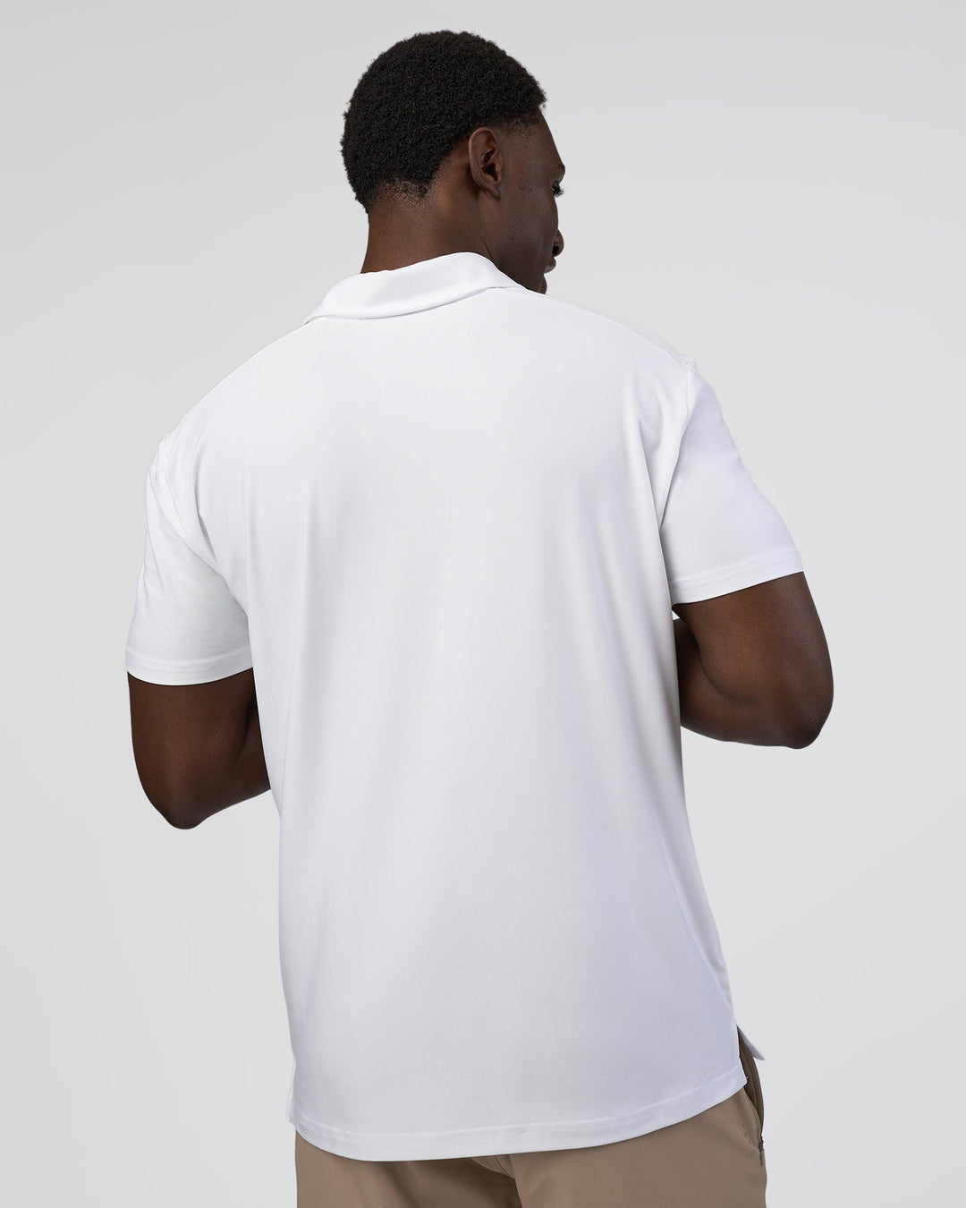 Man wearing Drive Polo - White | Model:Paabio | Size:L