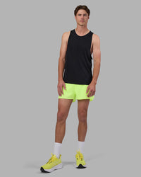 Man wearing Pace 3" Performance Short - Lime Glo | Model:Brandon | Size:L