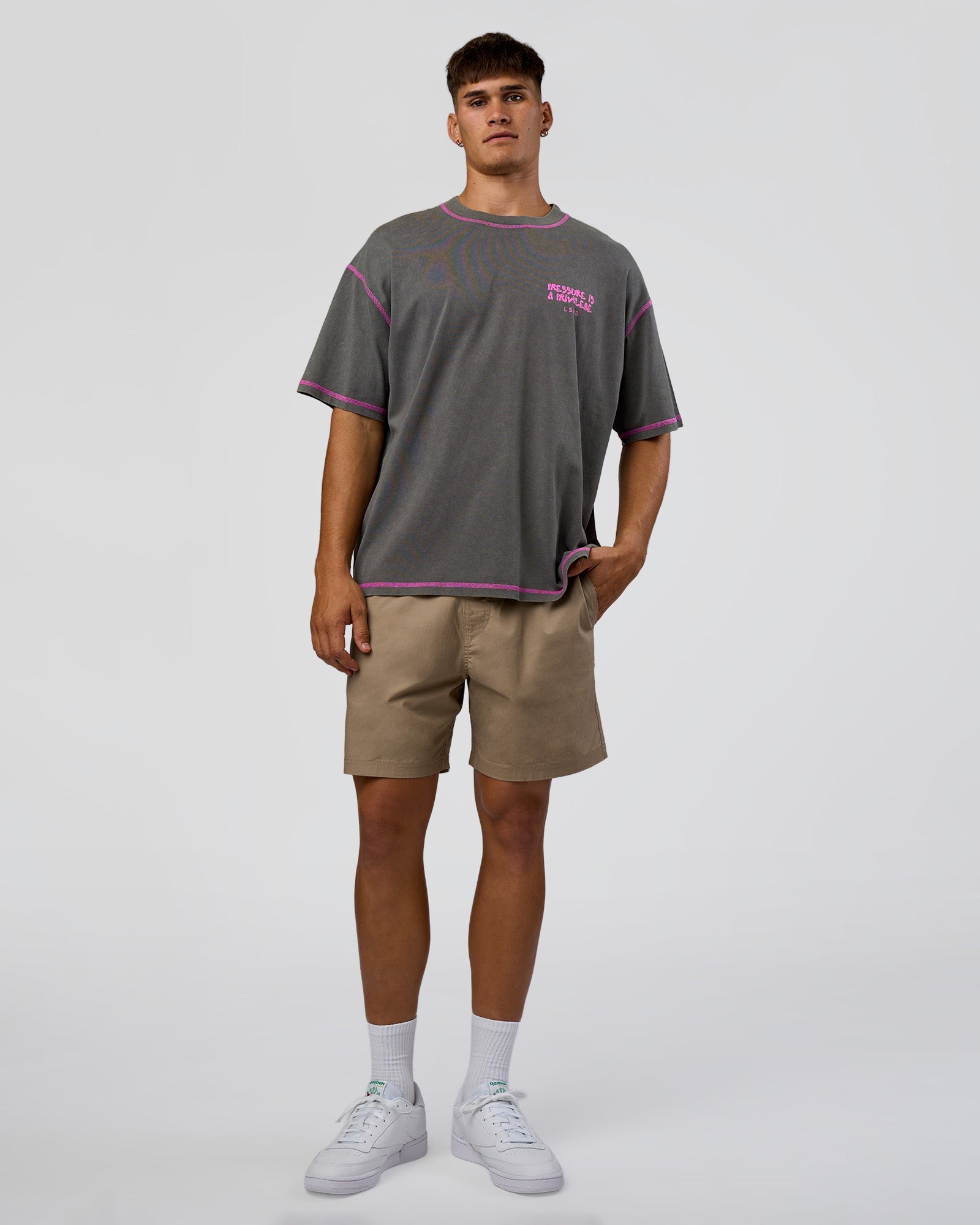 Pressure is Privilege Oversized Tee - Dark Storm Washed-Ultra