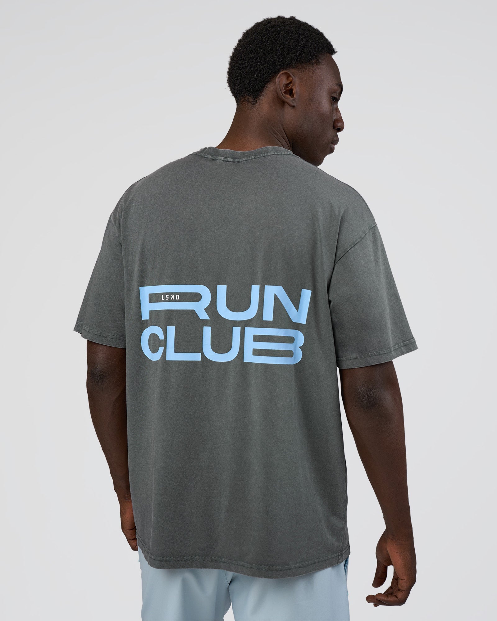 Runner's FLXCotton Oversized Tee - Dark Storm Washed-Open Air