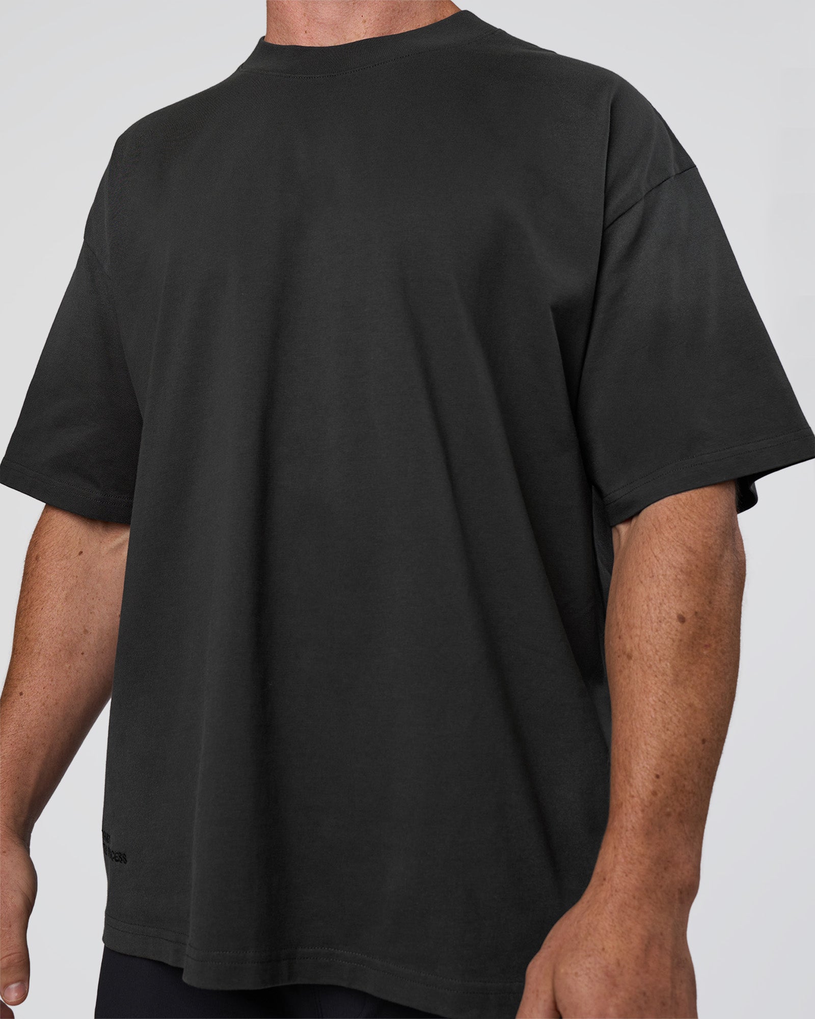 Spray Heavyweight Unisex Oversized Tee - Charcoal Washed | LSKD