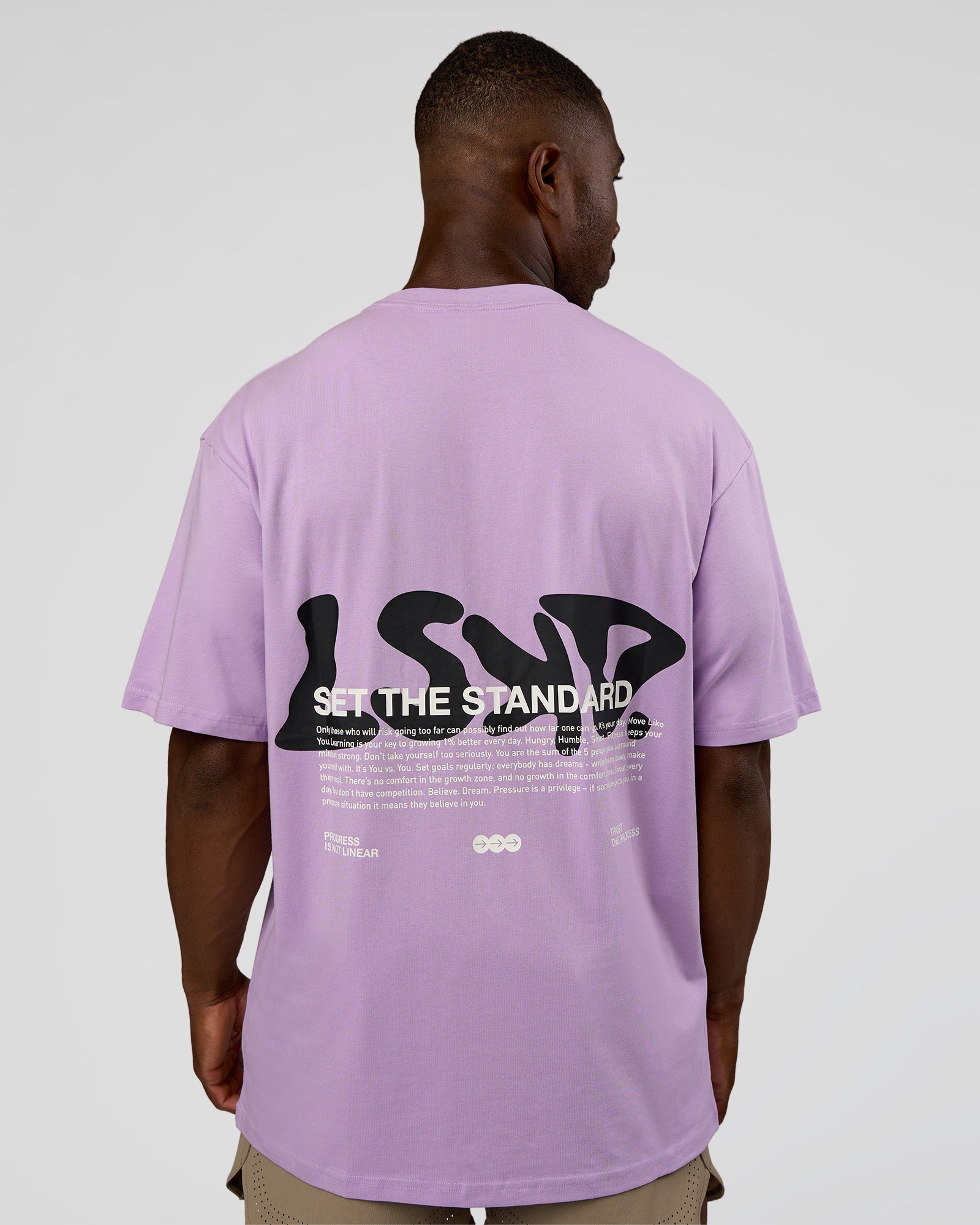 Standard Issue FLXCotton Oversized Tee - Pale Lilac-Black | LSKD
