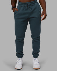 Man wearing Stream Panel Track Pants - Deep Sea | Model:Sam | Size:L