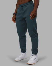 Man wearing Stream Panel Track Pants - Deep Sea | Model:Sam | Size:L