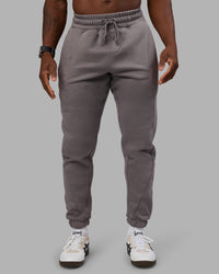 Man wearing Stream Panel Track Pants - Storm Front | Model:Sam | Size:L