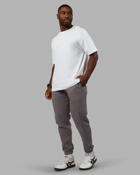 Man wearing Stream Panel Track Pants - Storm Front | Model:Sam | Size:L