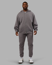 Man wearing Stream Panel Track Pants - Storm Front | Model:Sam | Size:L