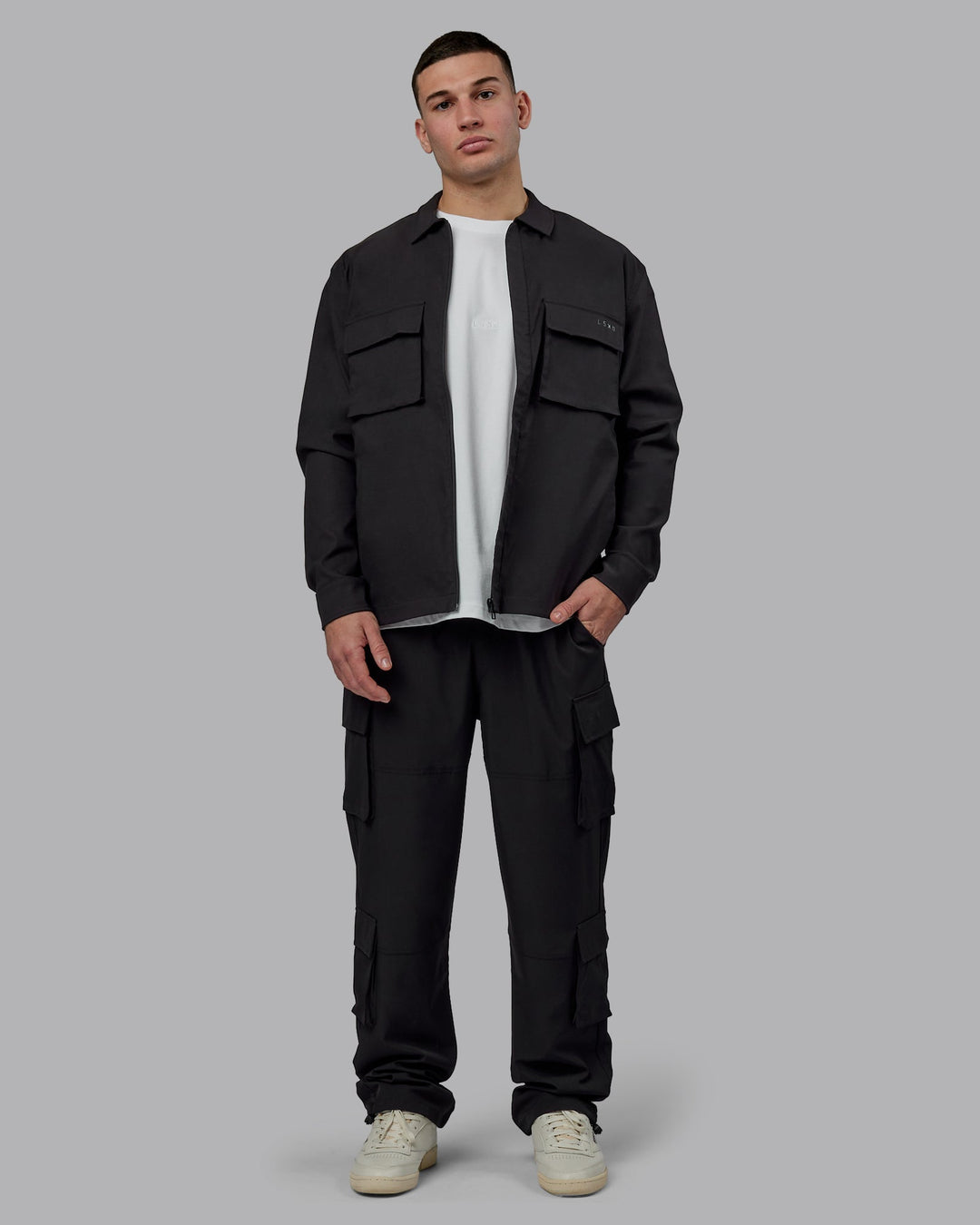 Man wearing Street-Tech Jacket - Black