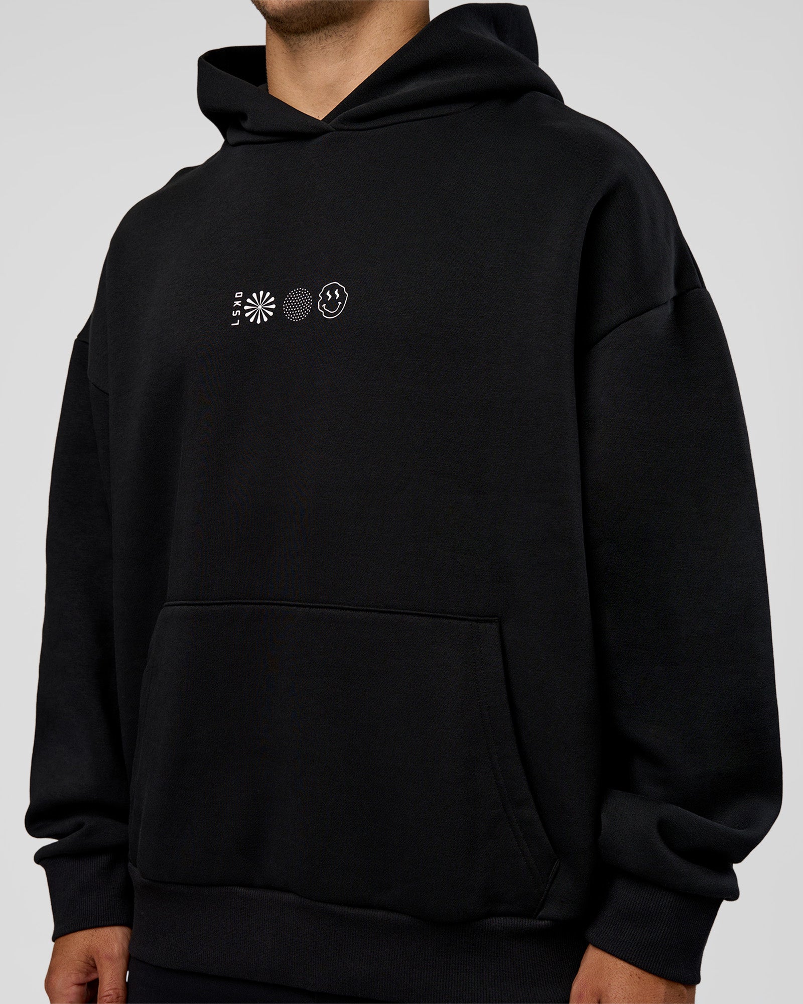 Trust The Process Unisex Oversized Hoodie - Black-White | LSKD
