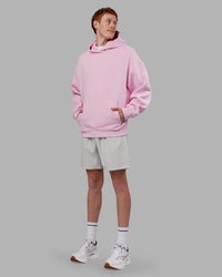 Man wearing Your Race Oversized Hoodie - Marshmallow | Model:Zac | Size:L
