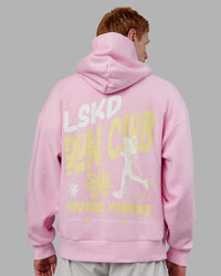 Man wearing Your Race Oversized Hoodie - Marshmallow | Model:Zac | Size:L