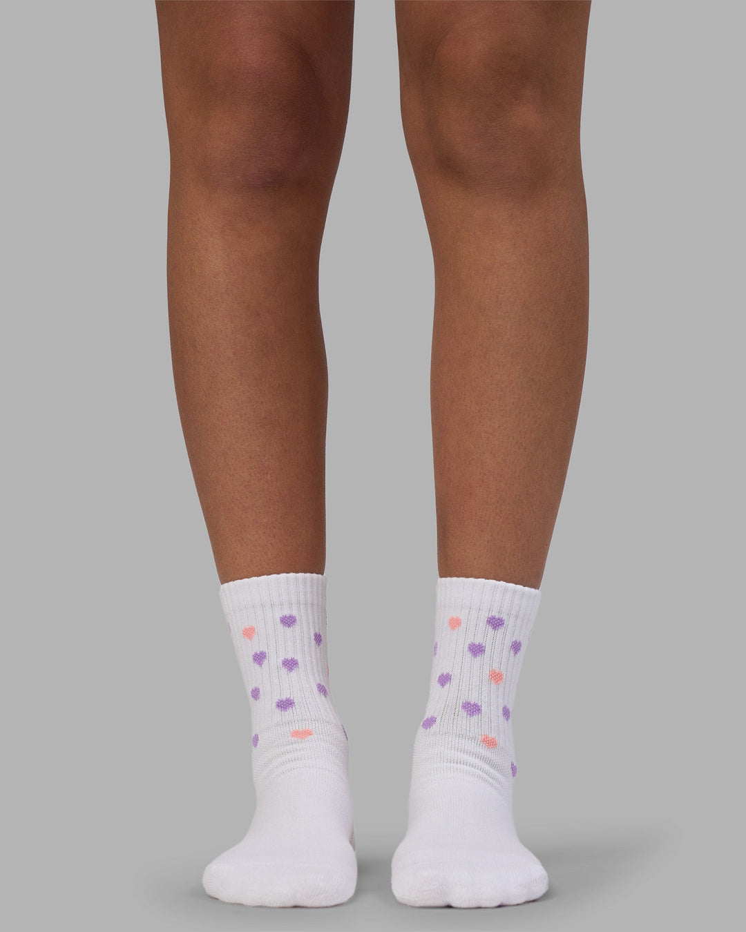 Love Strides Pilates Grip Socks - White-Pale Lilac