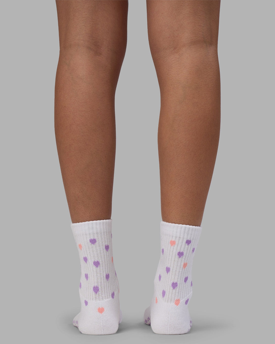 Love Strides Pilates Grip Socks - White-Pale Lilac