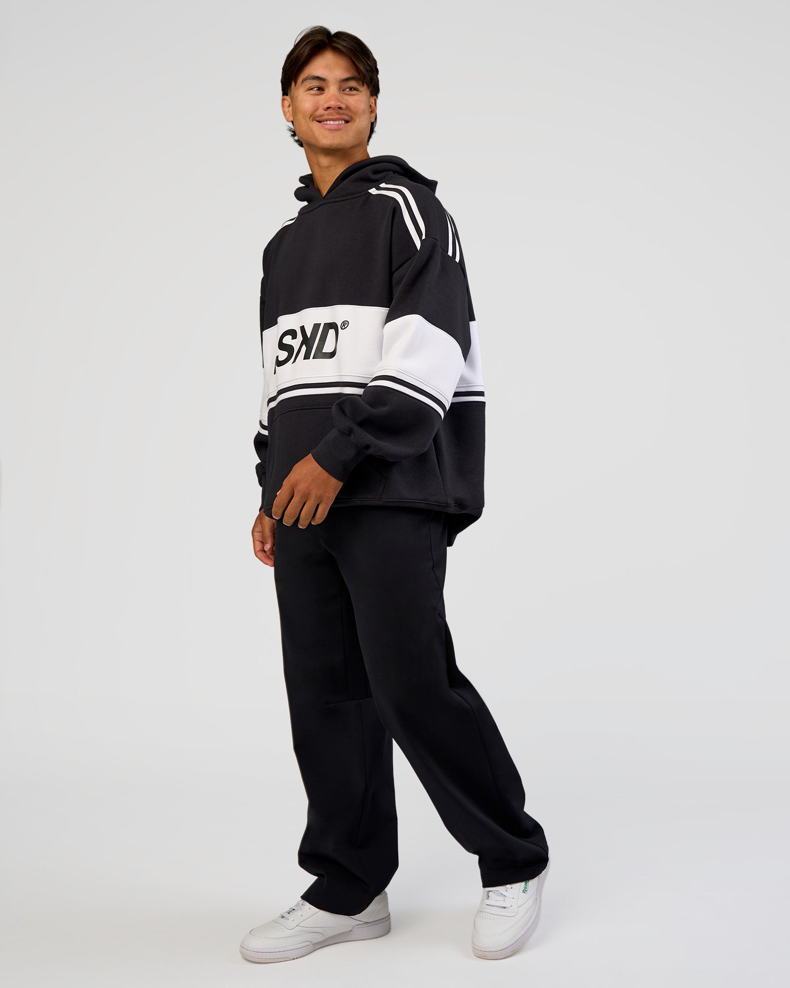A-Team Oversized Hoodie - Caviar-White | LSKD – LSKD US
