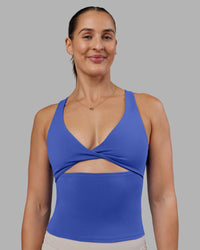 Woman wearing Abs Agile Tank - Power Cobalt | Model:Abbey | Size:M | Thumbnail Index: 2