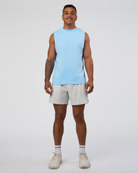 Man wearing AirTrack Muscle Tank - Open Air | Model:Daarian | Size:M