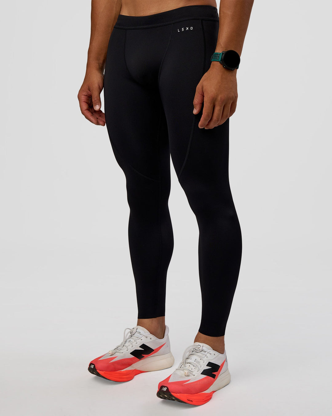 Man wearing BaseTech 26" Leggings - Black | Model:George | Size:M