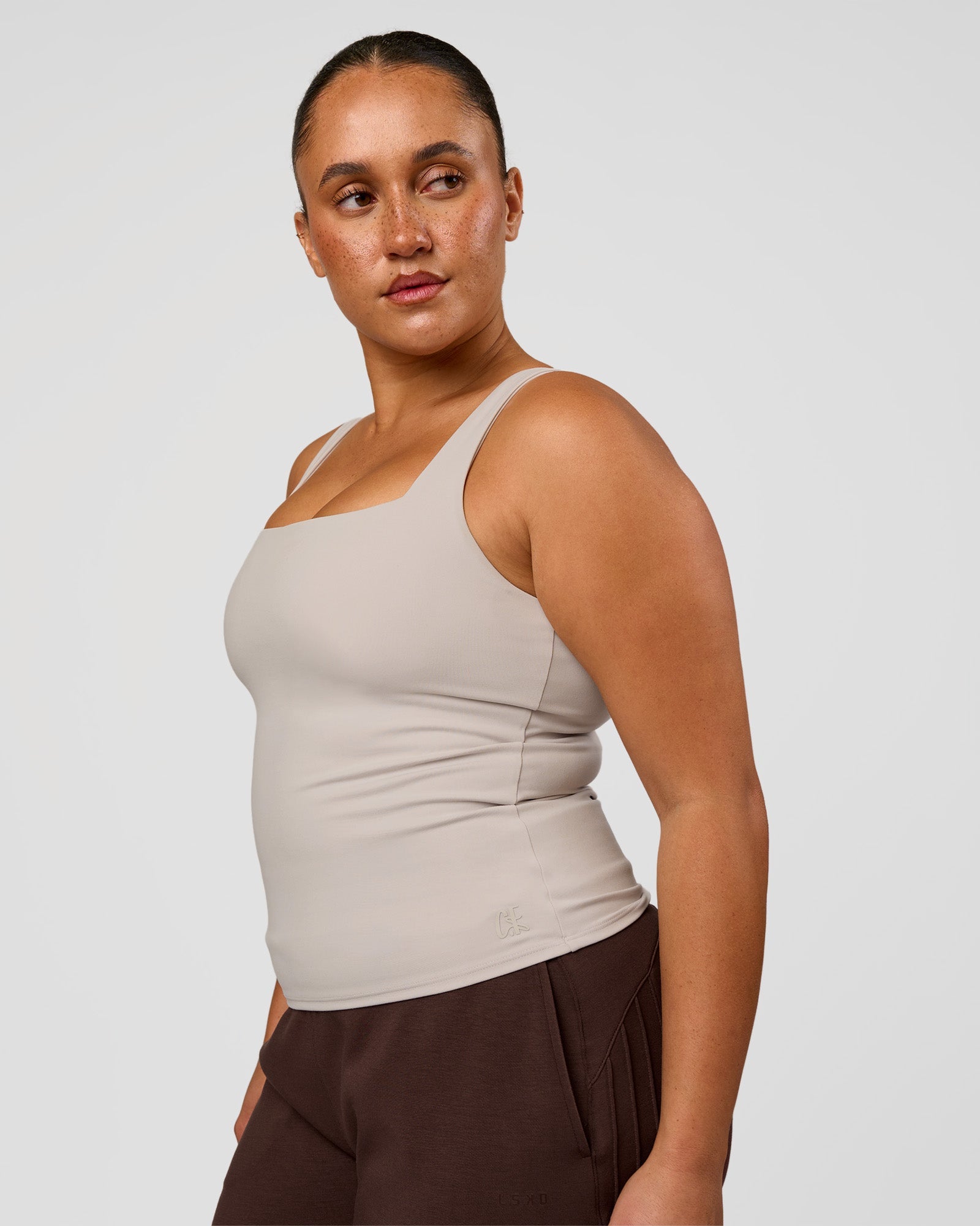 CF Train Hard Shelf Bra Tank - Clay | LSKD – LSKD US