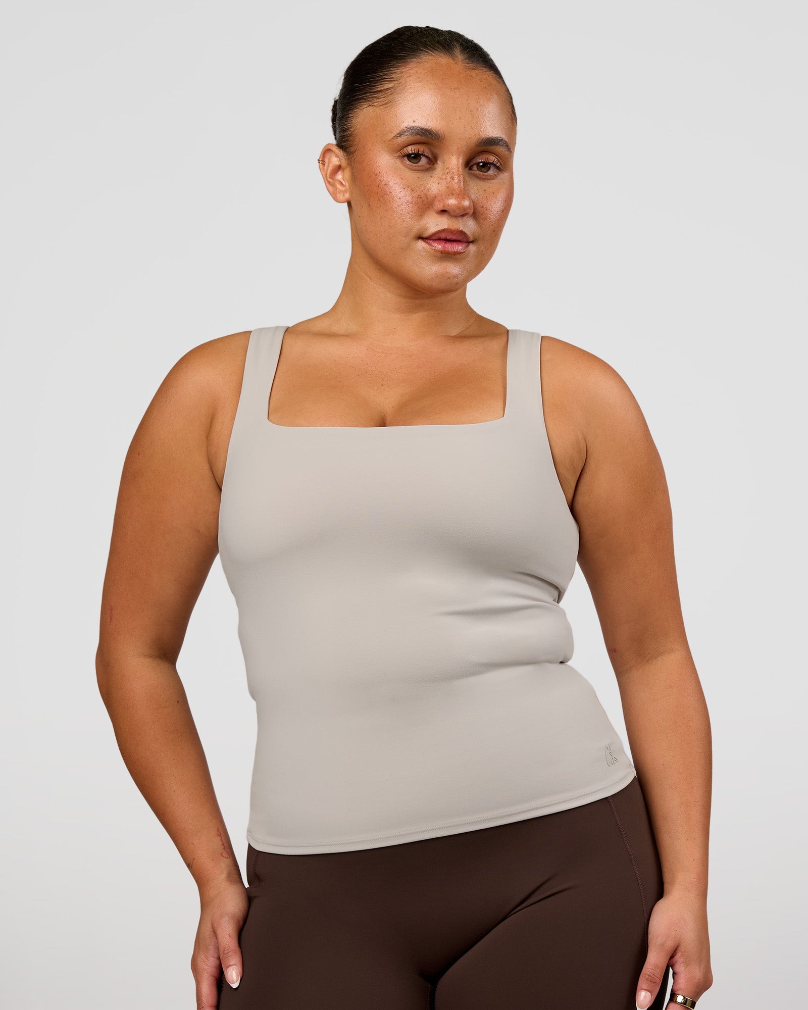 CF Train Hard Shelf Bra Tank - Clay | LSKD – LSKD US