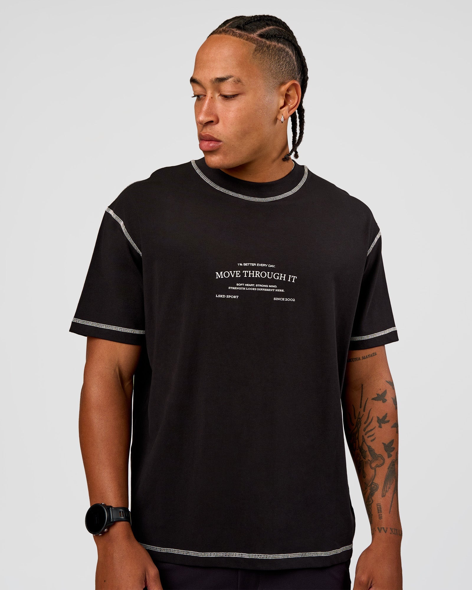 CF Unisex Oversized Heavyweight FLXCotton Tee - Black-CF Move