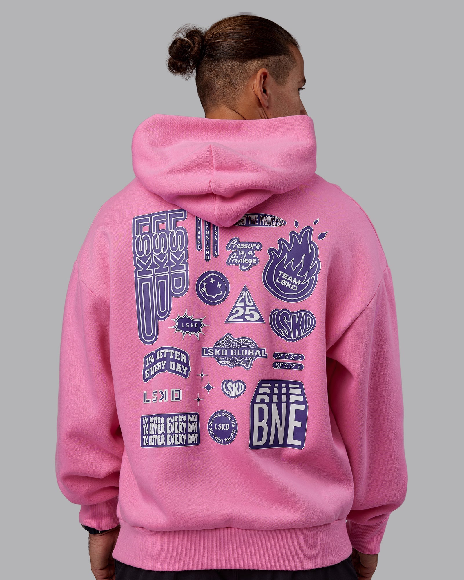 CFT BNE 25 Oversized Hoodie - Candy Pink-Purple Opulence