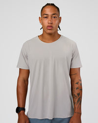 Man wearing Cadence Swift Tee - Alloy | Model:Malebo | Size:M