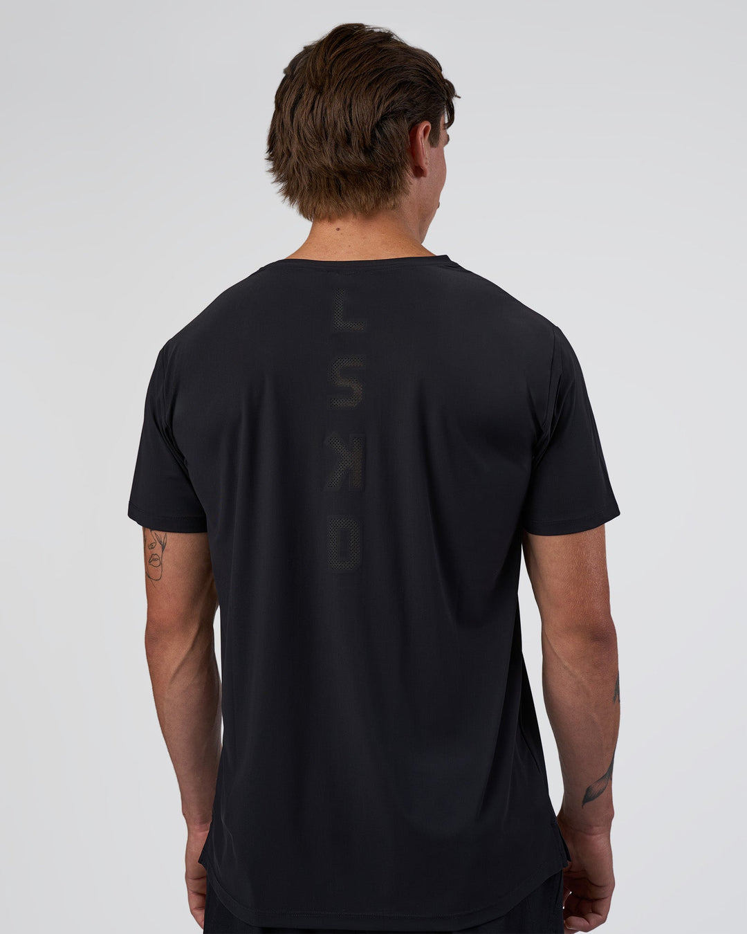 Man wearing Cadence Swift Tee - Black | Model:Konnor | Size:M