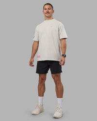 Man wearing Cali FLXCotton Oversized Tee - Digital Mist Washed | Model:Jaiden | Size:M