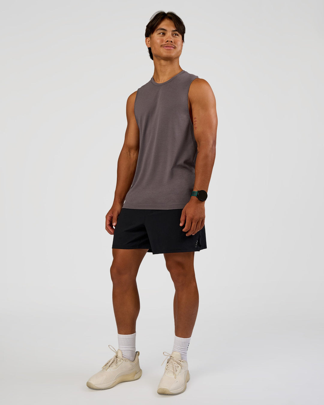 Man wearing Functional Training 5" Short - Black | Model:George | Size:M