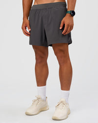 Man wearing Functional Training 5" Short - Dark Storm | Model:George | Size:M | Thumbnail Index: 8