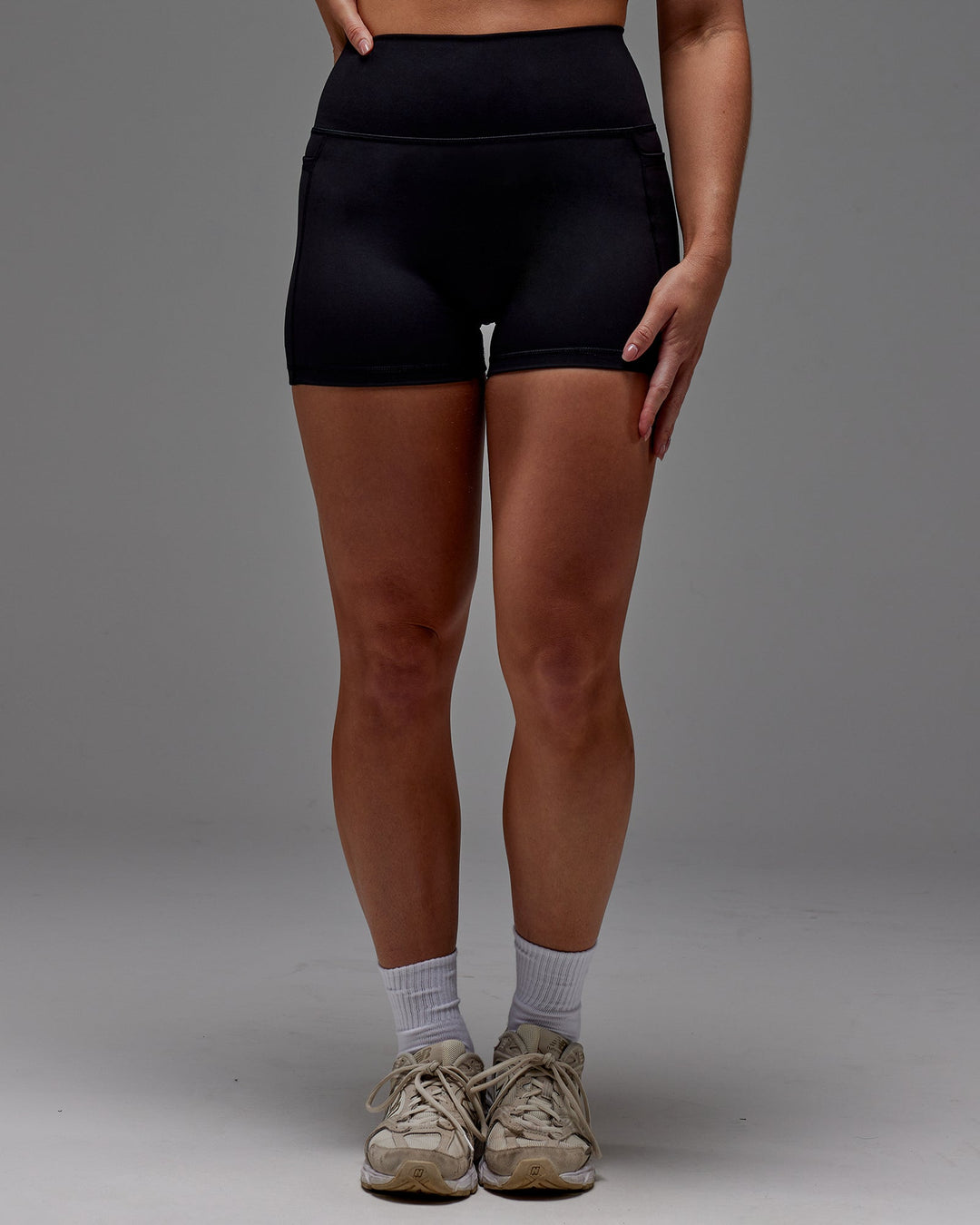 Woman wearing Fusion X-Short Tight With Pockets in Black | Size:M