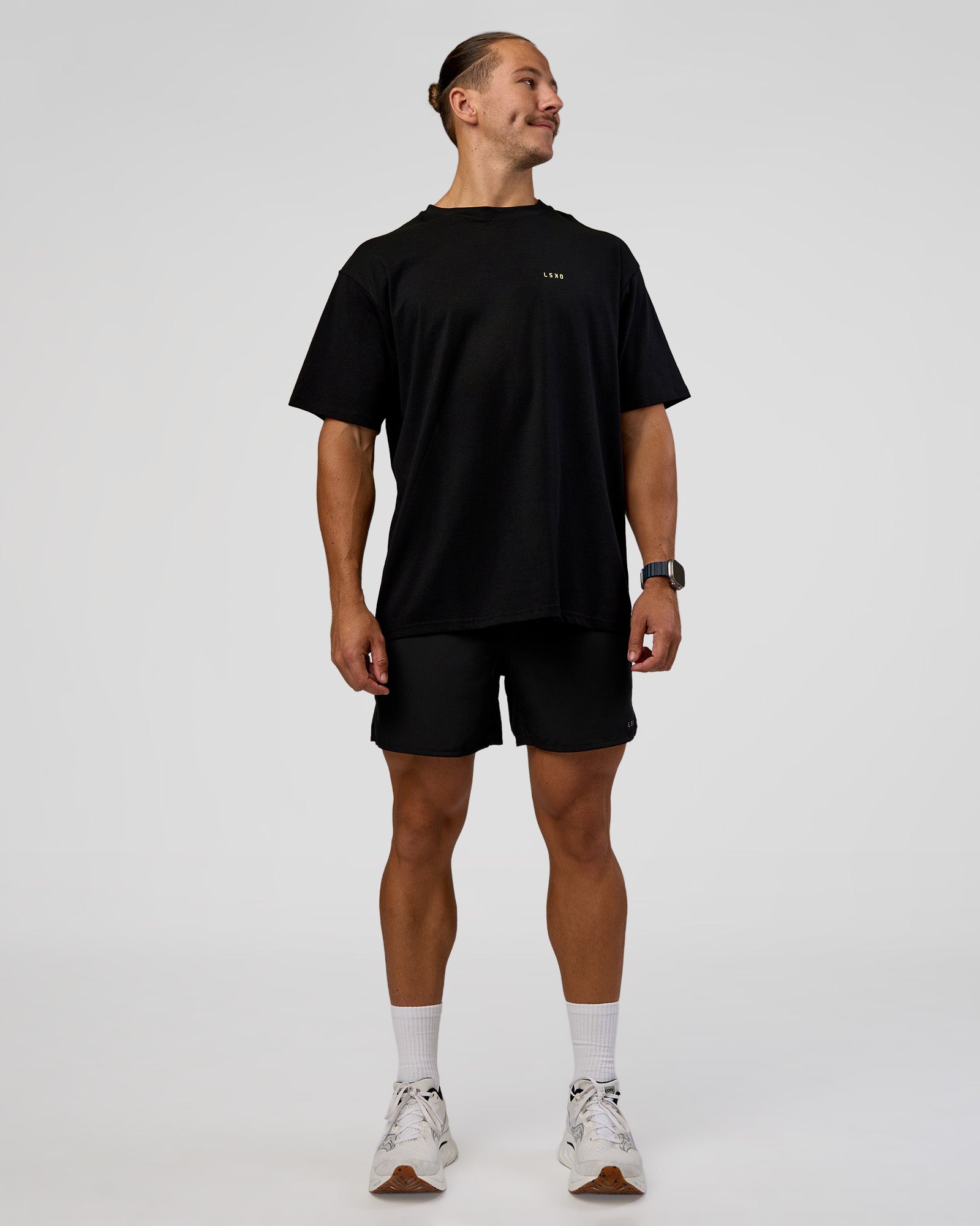 High Run FLXCotton Oversized Tee - Black-Yellow Fizz | LSKD – LSKD US