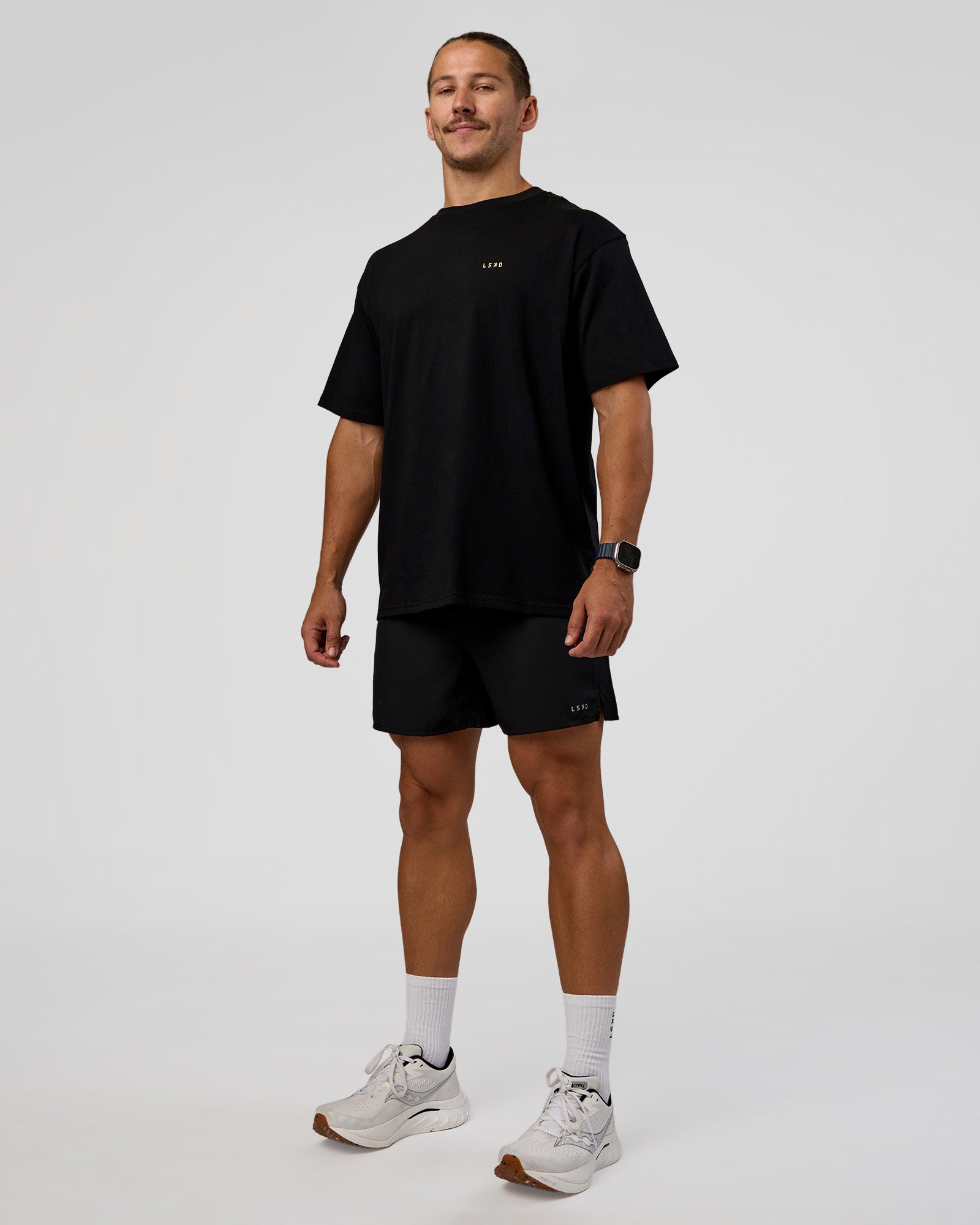 High Run FLXCotton Oversized Tee - Black-Yellow Fizz | LSKD – LSKD US