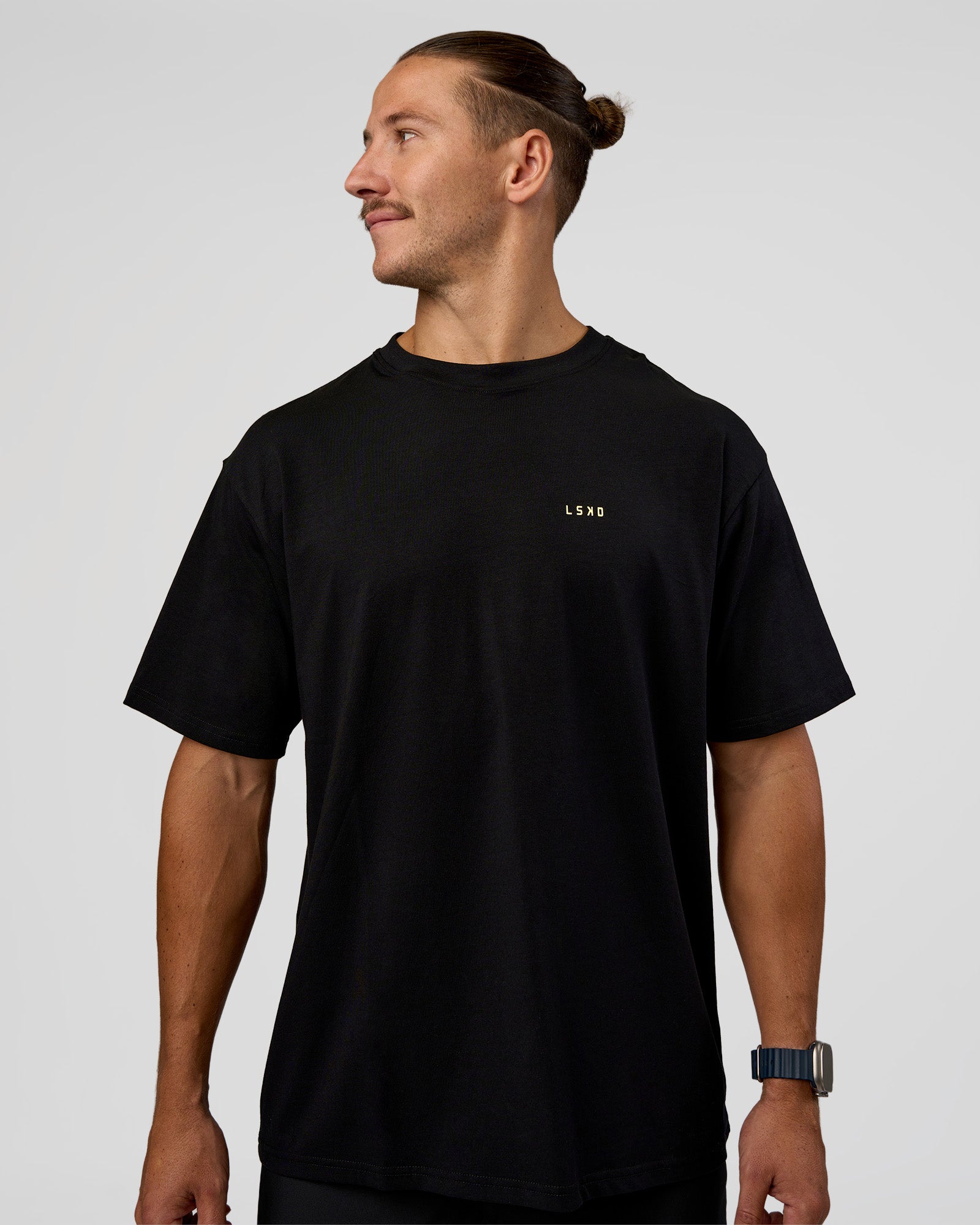 High Run FLXCotton Oversized Tee - Black-Yellow Fizz | LSKD – LSKD US