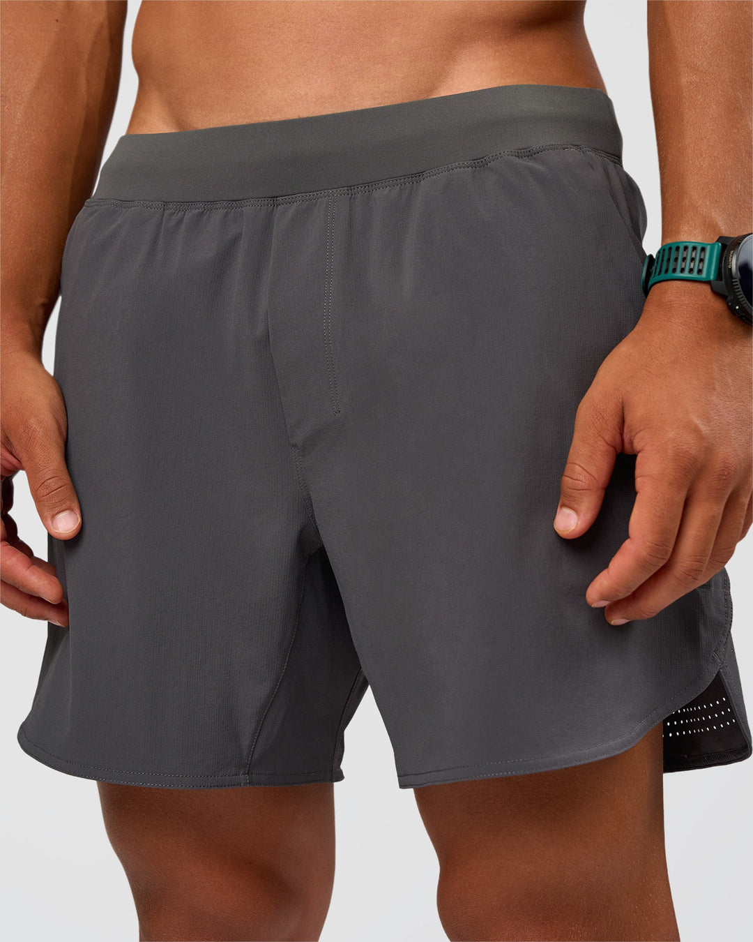 Man wearing Lift 6" Short - Dark Storm | Model:George | Size:M